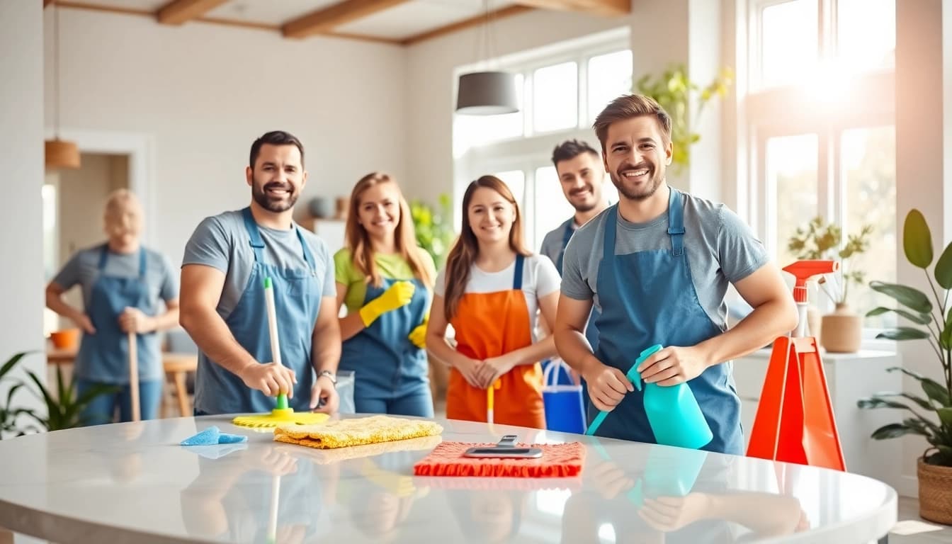 Experience exceptional cleaning services calgary with a professional team enhancing a bright home.