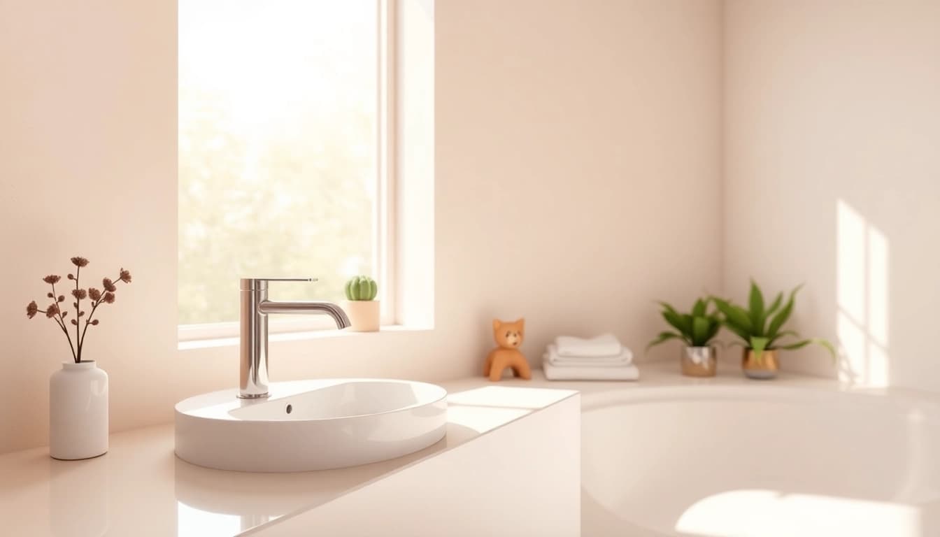Sonni sanitär Badezimmerausstattung mit modernen Armaturen und elegantem Design.