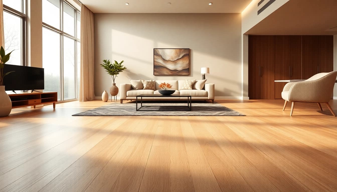 Showcasing flooring lvp in a stylish living room with natural lighting and elegant decor.
