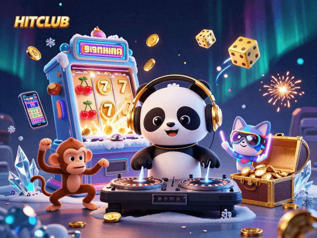 Join HITCLUB for an exciting gaming experience with vibrant characters and dazzling jackpots.