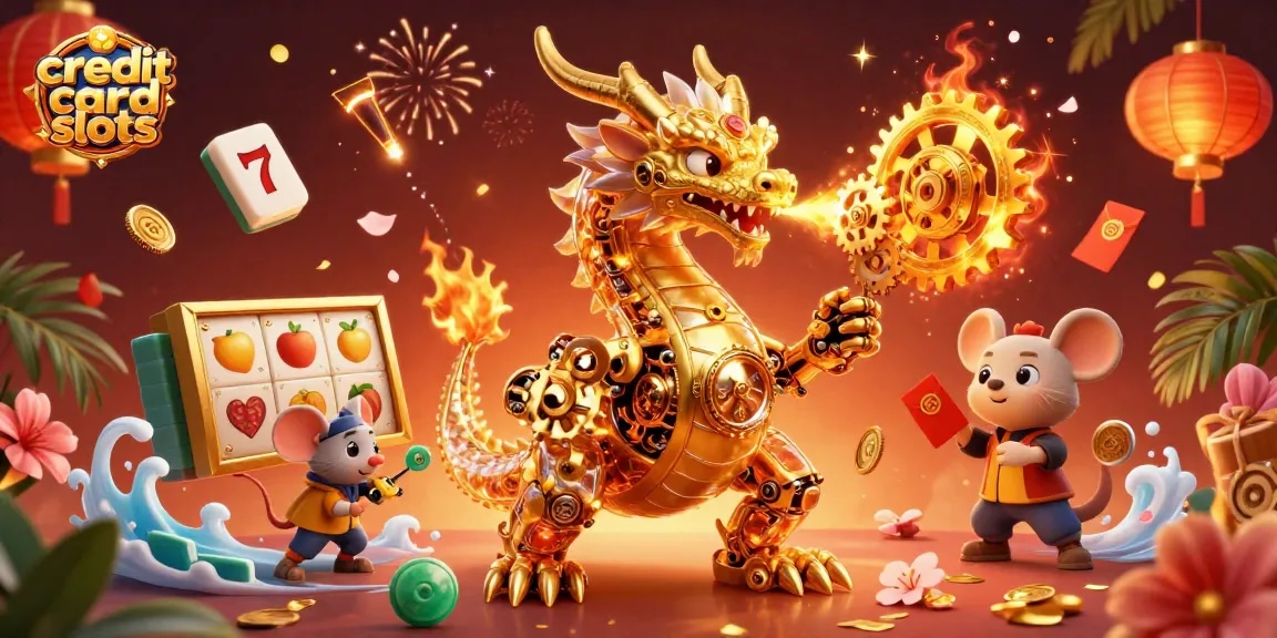 Experience vibrant credit card slots with 3D animated characters and playful casino elements.