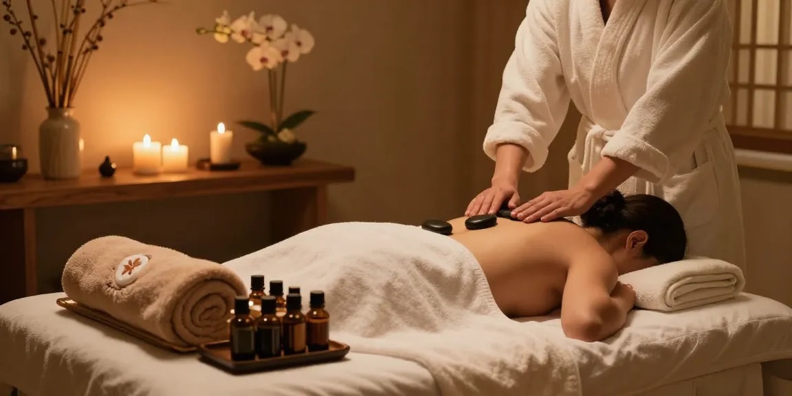 ALO8 spa treatment with luxurious massage therapy, promoting relaxation and rejuvenation.