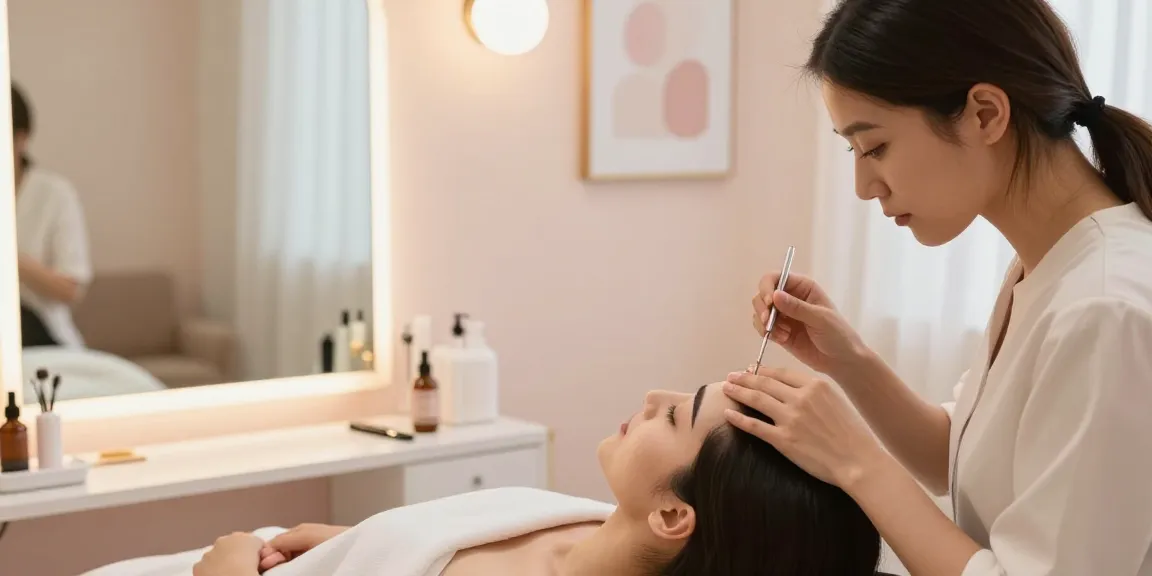 Eyebrow threading Colchester service in a tranquil beauty salon.