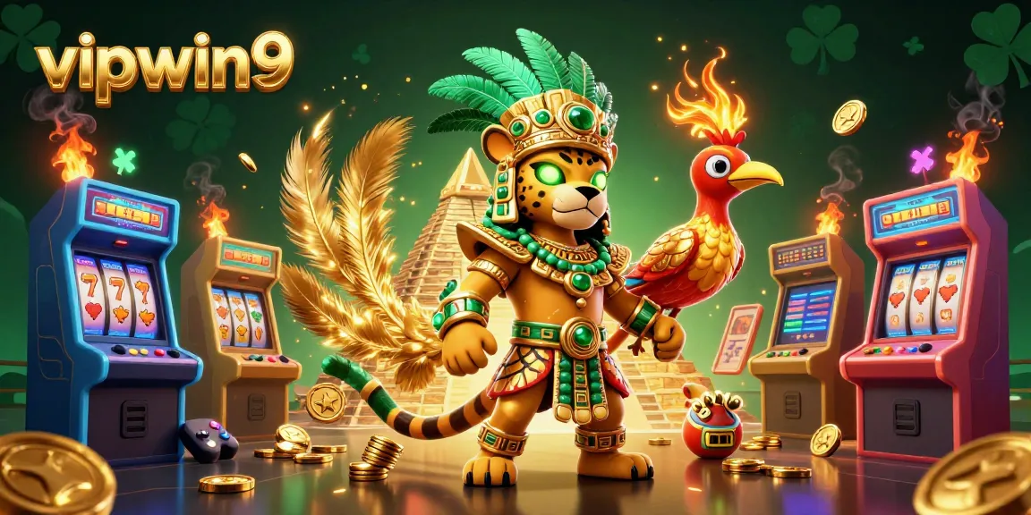Winning strategies at vipwin9 casino with eye-catching Mayan characters and dynamic game elements.