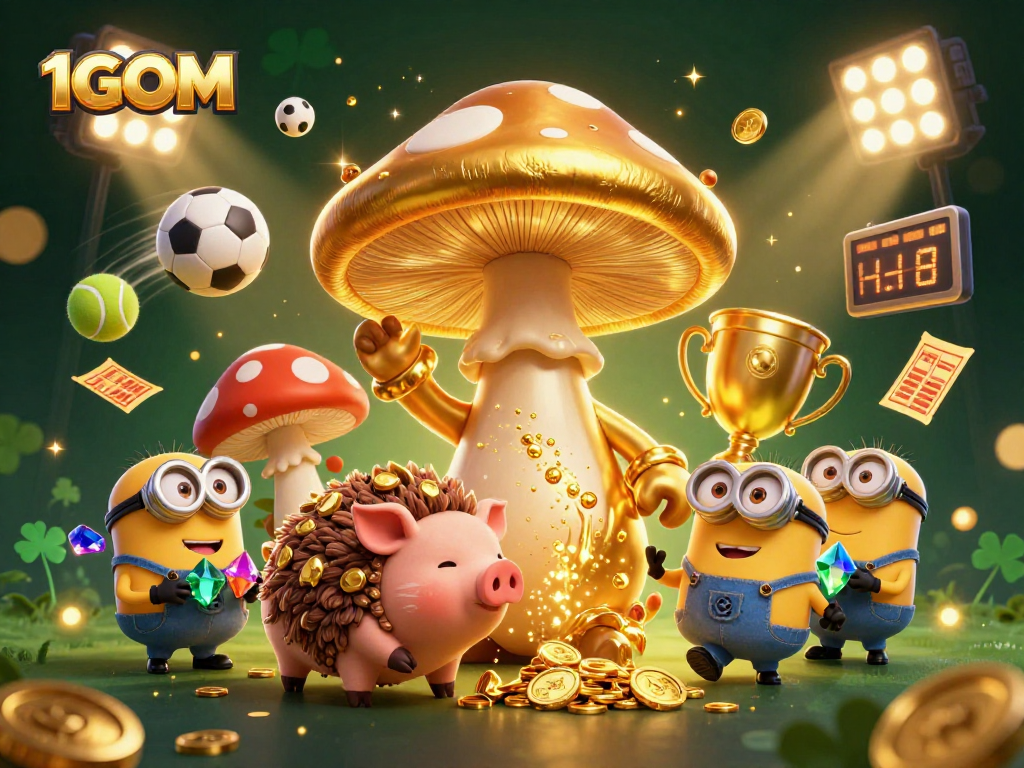 Experience thrilling sports betting action with 1GOM, featuring magical characters and dynamic gameplay elements.
