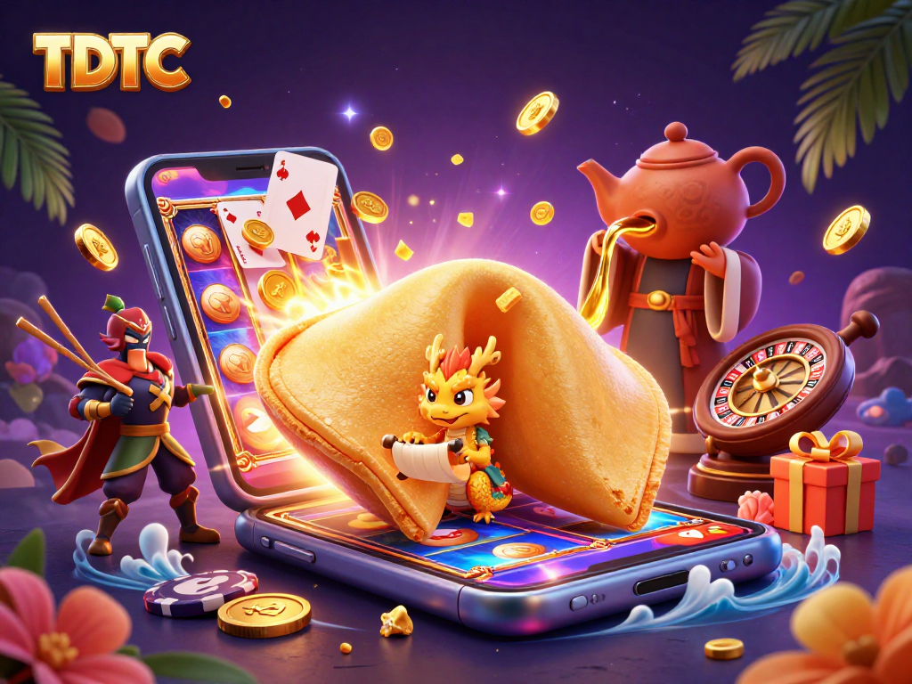 Engage with TDTC through an exciting 3D casino scene featuring dynamic characters and games.