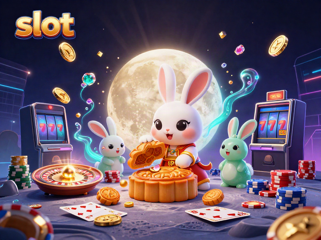 Menggoyangkan slot dengan simbol keberuntungan di ilustrasi kasino yang memukau.