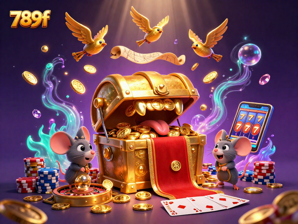 Experience thrilling gaming action at 789f with vibrant casino elements and festive animations.