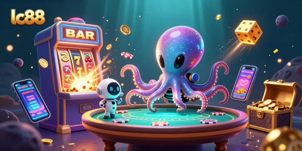Experience the thrill of lc88's casino universe with an alien octopus and jackpot action!