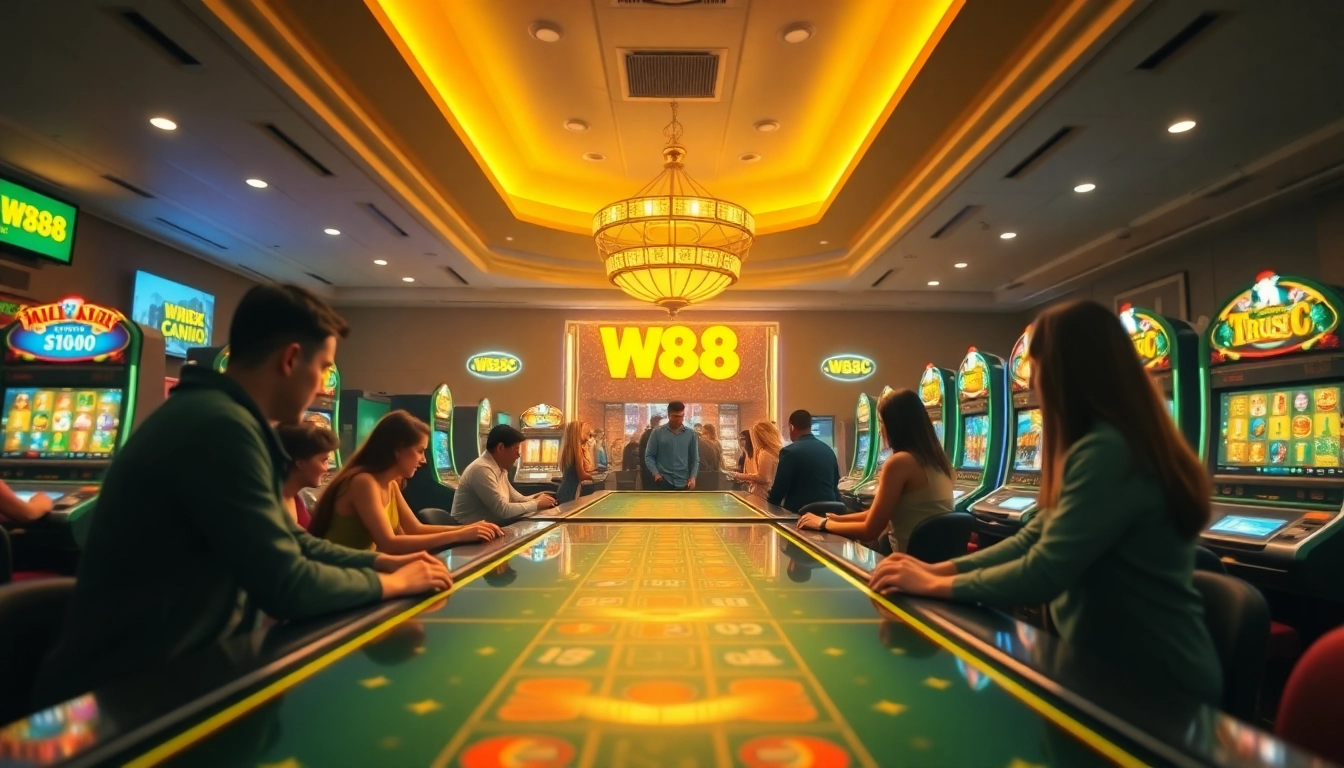 Exciting online casino atmosphere at W88.nyc with vibrant games and welcoming players.