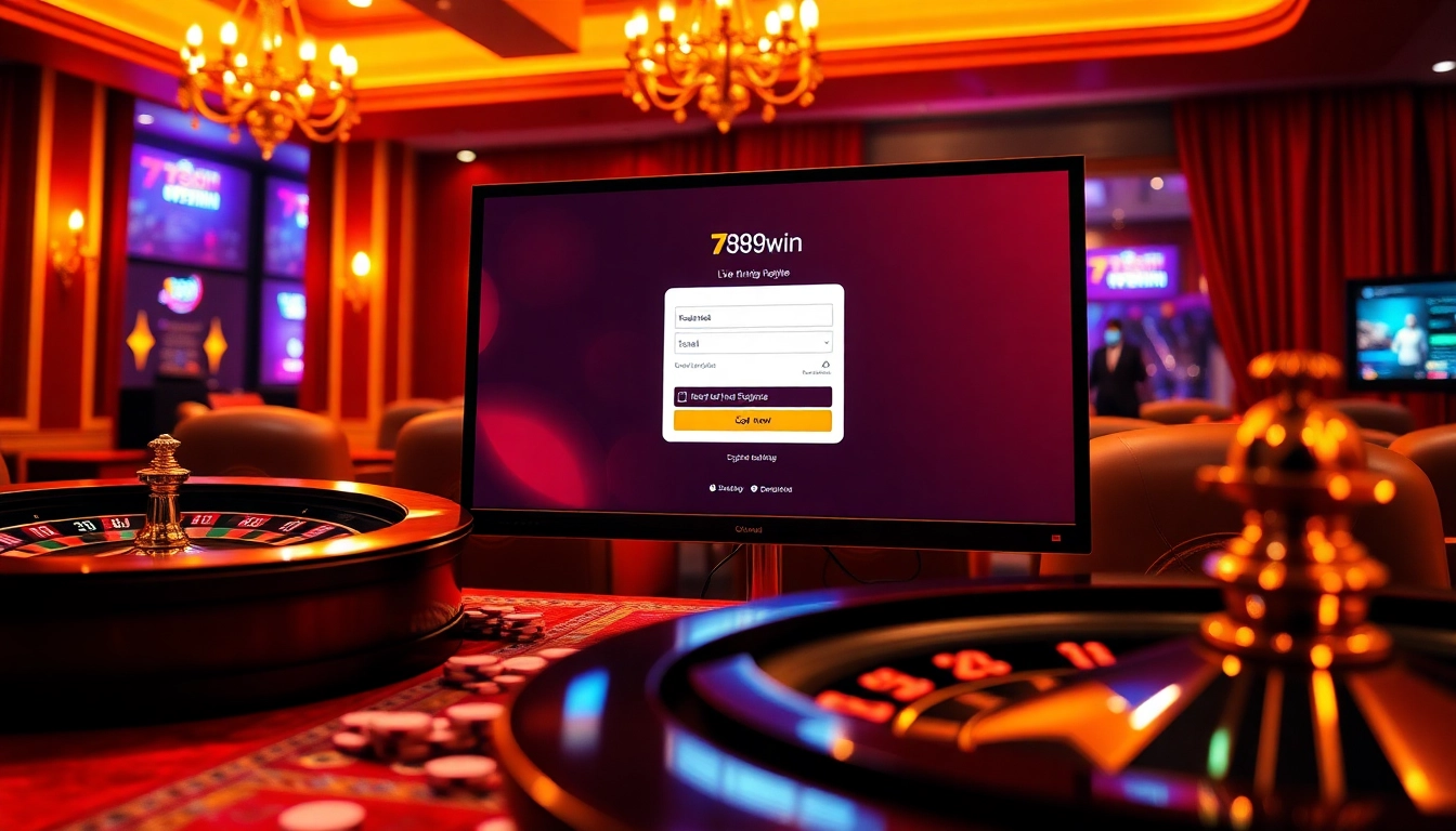 Engaging users with a secure 789win đăng nhập interface in a luxurious casino setting.