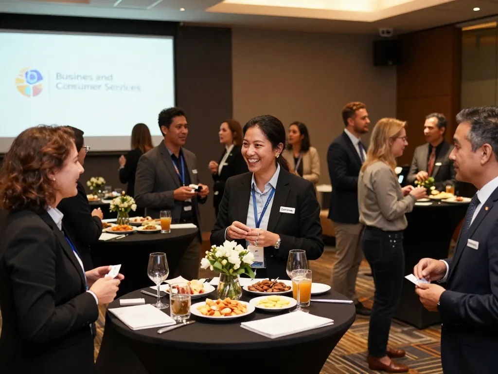 Networking event showcasing sunwin professionals engaging in lively discussions and connection-building.