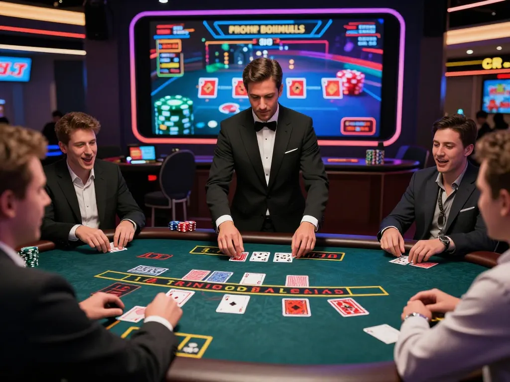 Players interact with the dealer during a live blackjack game on sumclub, showcasing an engaging online gaming experience.