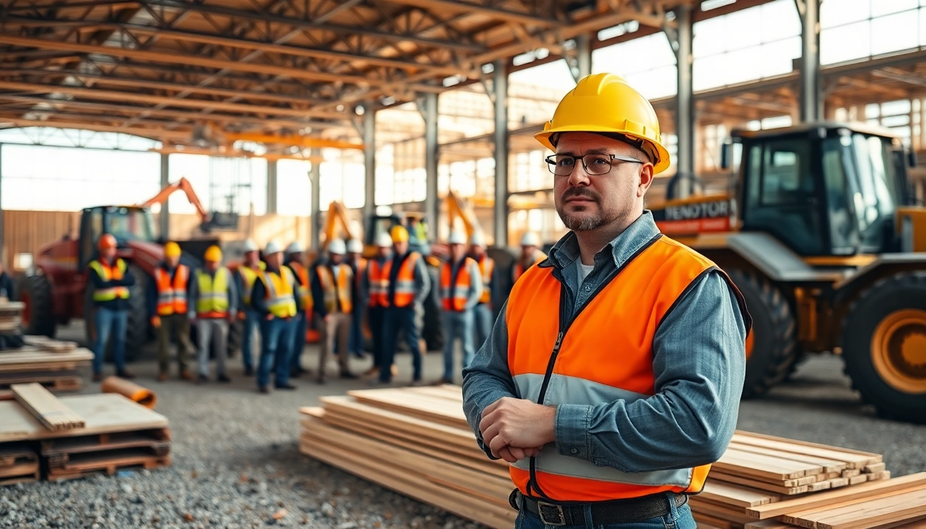New Jersey General Contractor leading a construction project with a diverse team on-site.