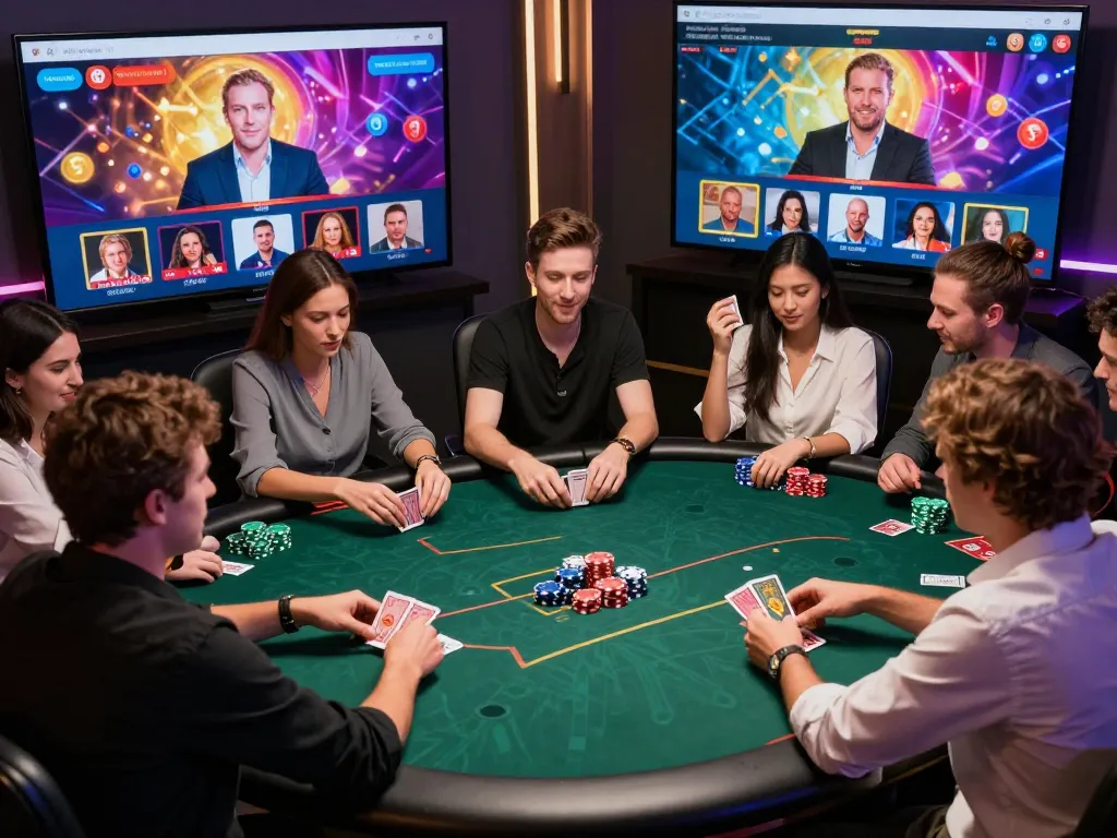 Engaging online poker gameplay illustrating the excitement of uu88 bet in a lively digital setting