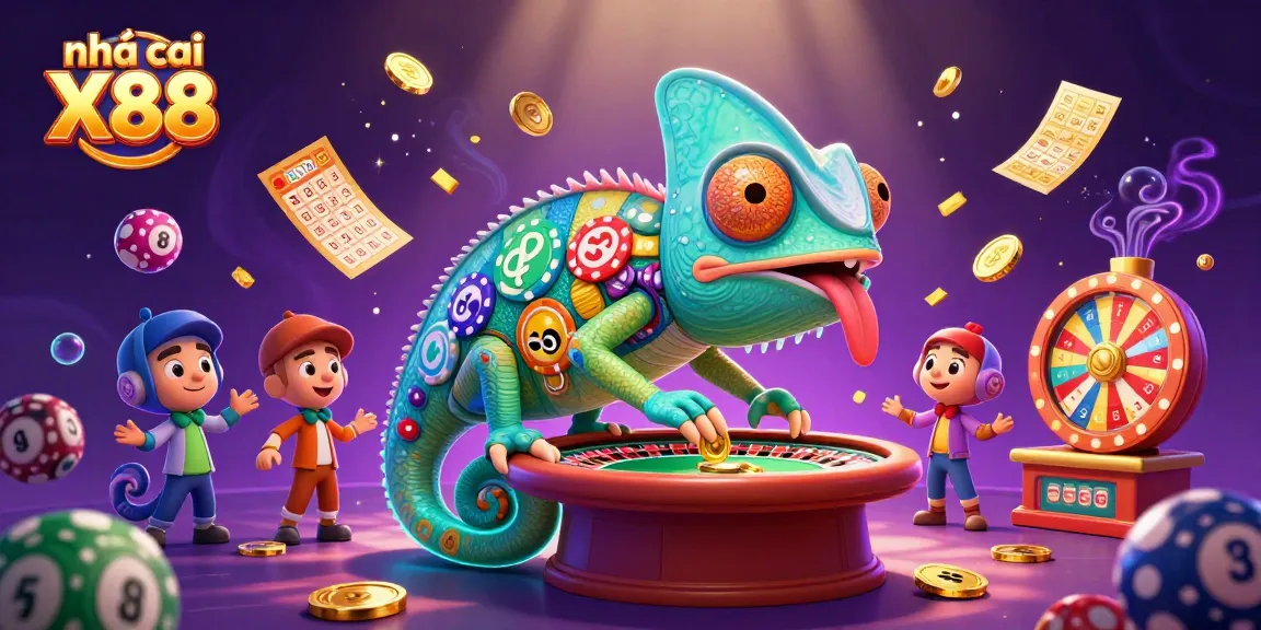 Experience thrilling gaming at nhà cái X88 with vibrant 3D casino elements and dynamic visuals.