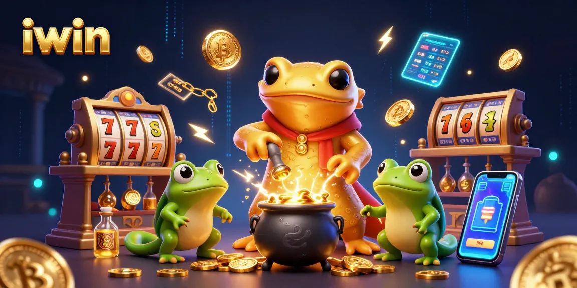 Discover exciting gameplay at iwin with a dynamic 3D illustration highlighting casino features and vibrant gold elements.