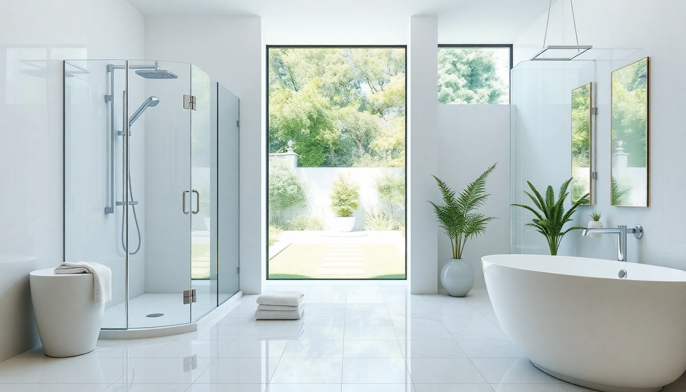 Experience elegant showers with modern designs and tranquil settings for ultimate relaxation.