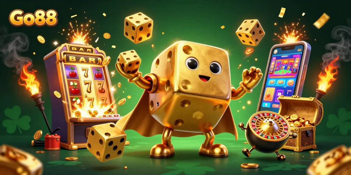 Experience thrilling gameplay at Go88 with golden dice, slot machines, and jackpots.