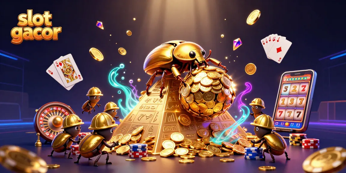 Spin the slot gacor reels with golden coins cascading in a vibrant 3D casino scene.