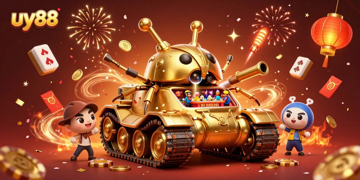 Play and win at uy88 with an exciting and vibrant casino experience illustrated in 3D.