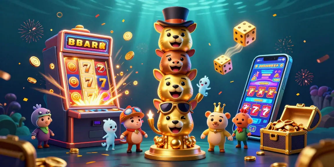 Spin the reels with OXBET in this vibrant 3D casino scene packed with excitement.