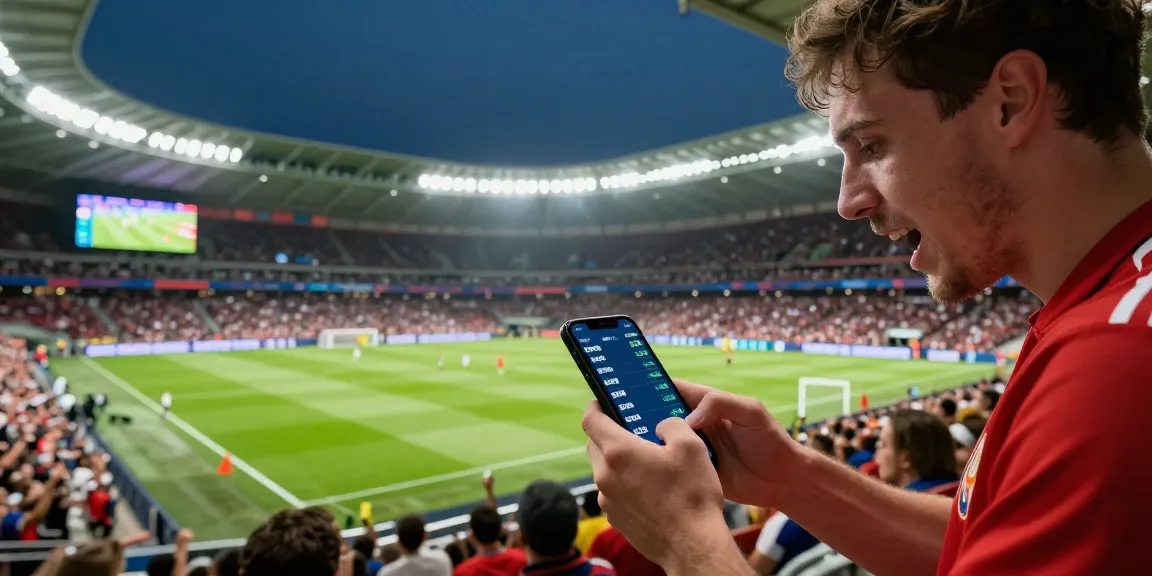 Lucky88 betting predictions with live odds and analytics in an exciting football stadium atmosphere.