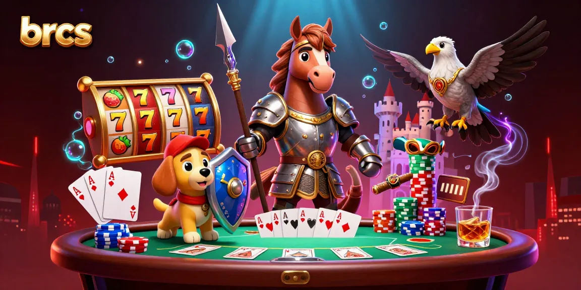 brcs promotes exciting credit card casino games with a vibrant medieval 3D illustration