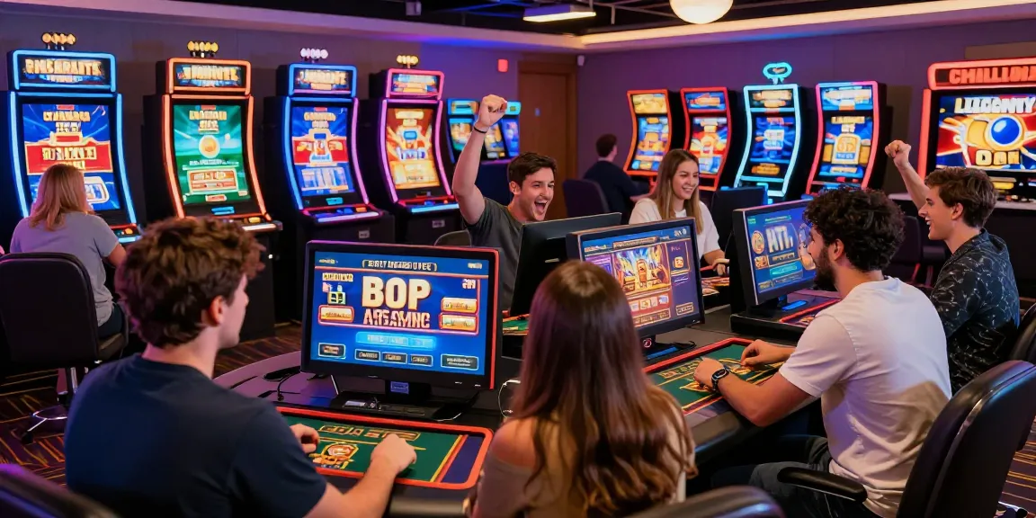 Exciting gaming scene with players enjoying credit card casinos at https://bhma.org.uk, highlighting vibrant graphics and bonuses.